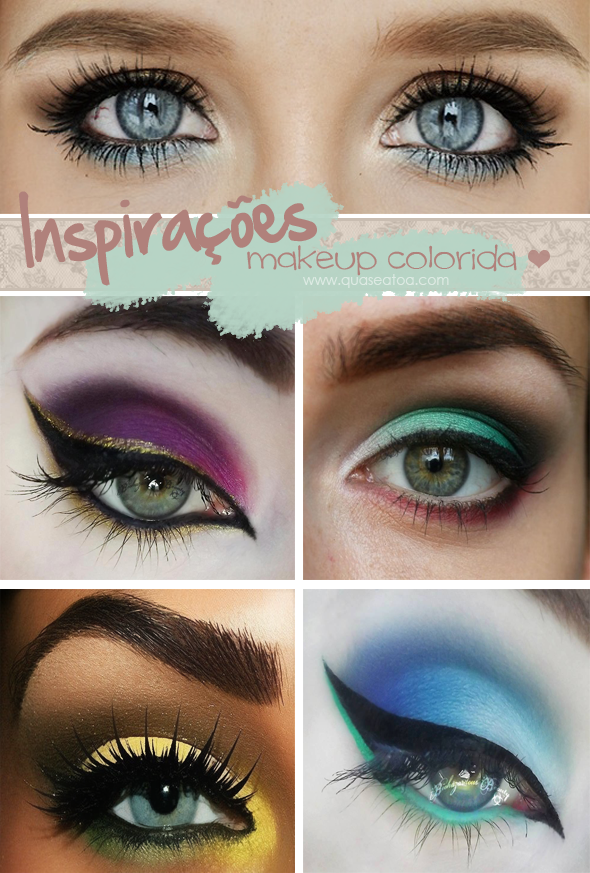 Imagens: pinterest.com maquiagens coloridas