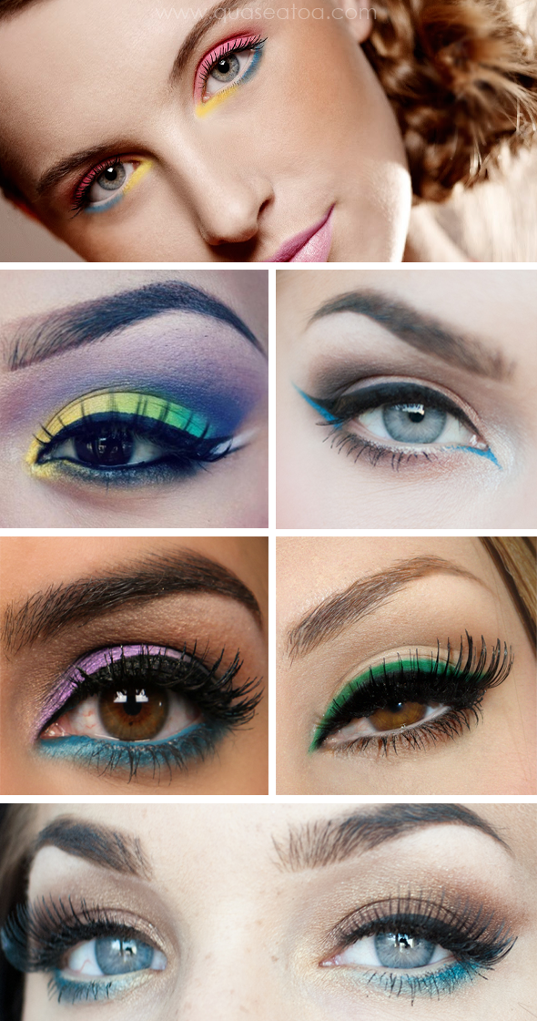 Imagens: pinterest.com maquiagem colorida