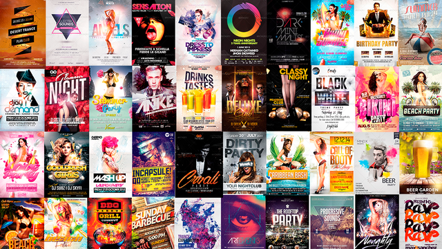 free psd flyer tumblr photo collage flyer templates